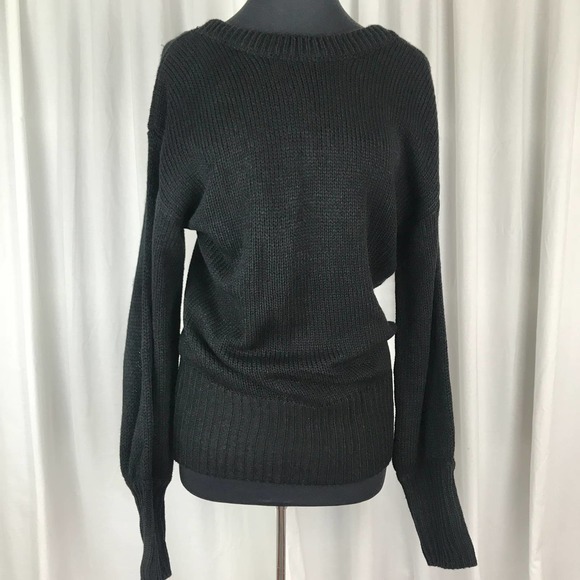 TU NWT Black Tie Back Sweater Size Large - Picture 2 of 8